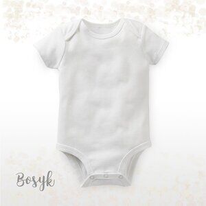 NEW -Short and Long Sleeve Romper Onesies®Baby Girl - T Shirt White - Baby Girls